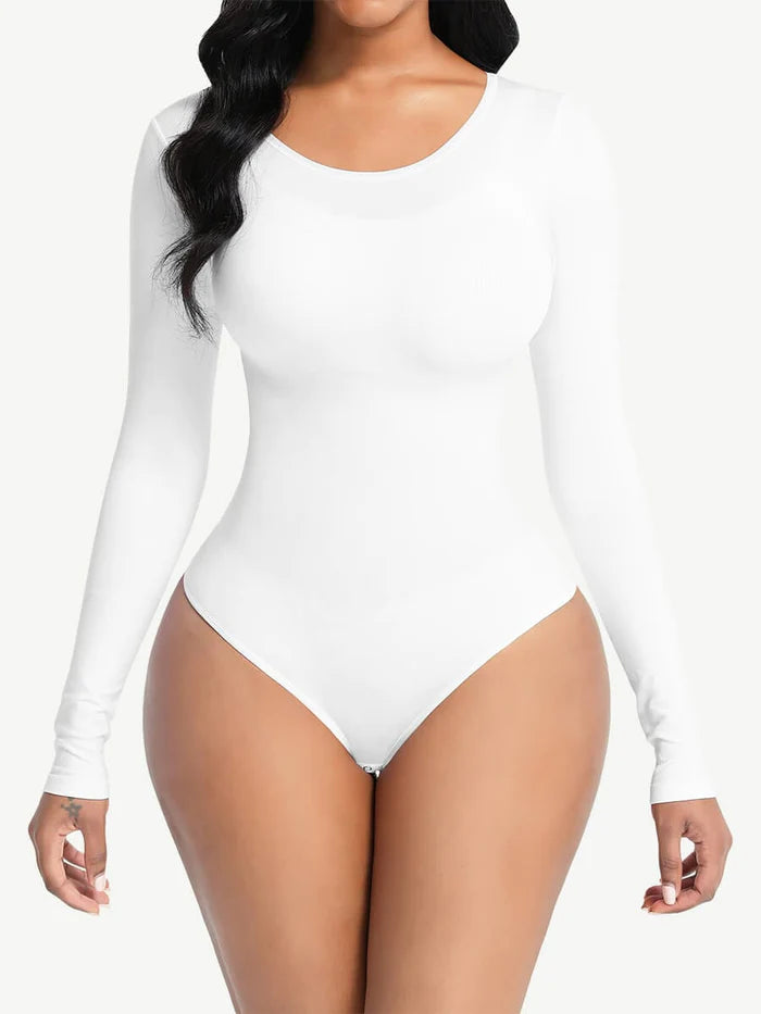 Long Sleeve Round Neck Shaping Top