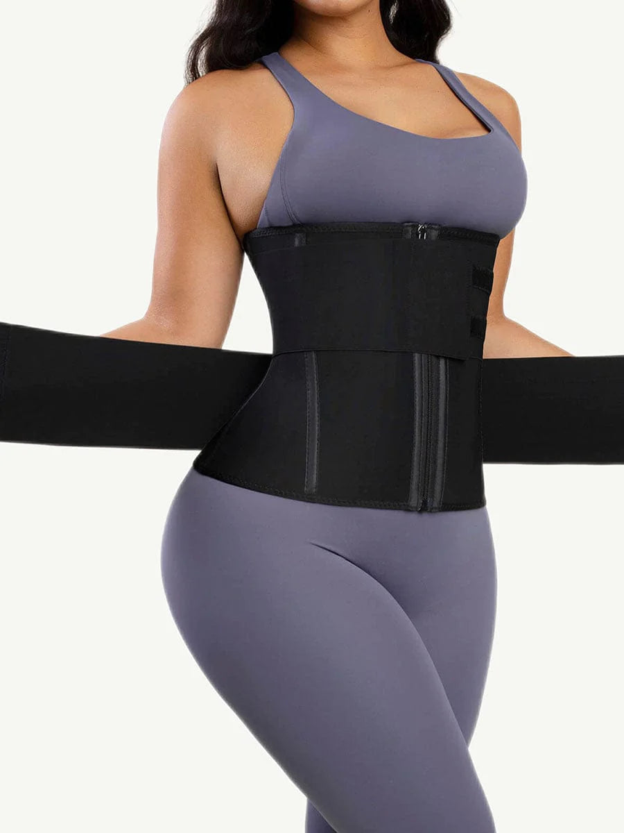 Steel Boned Sweet Belt Waist Trainer with Double Belts