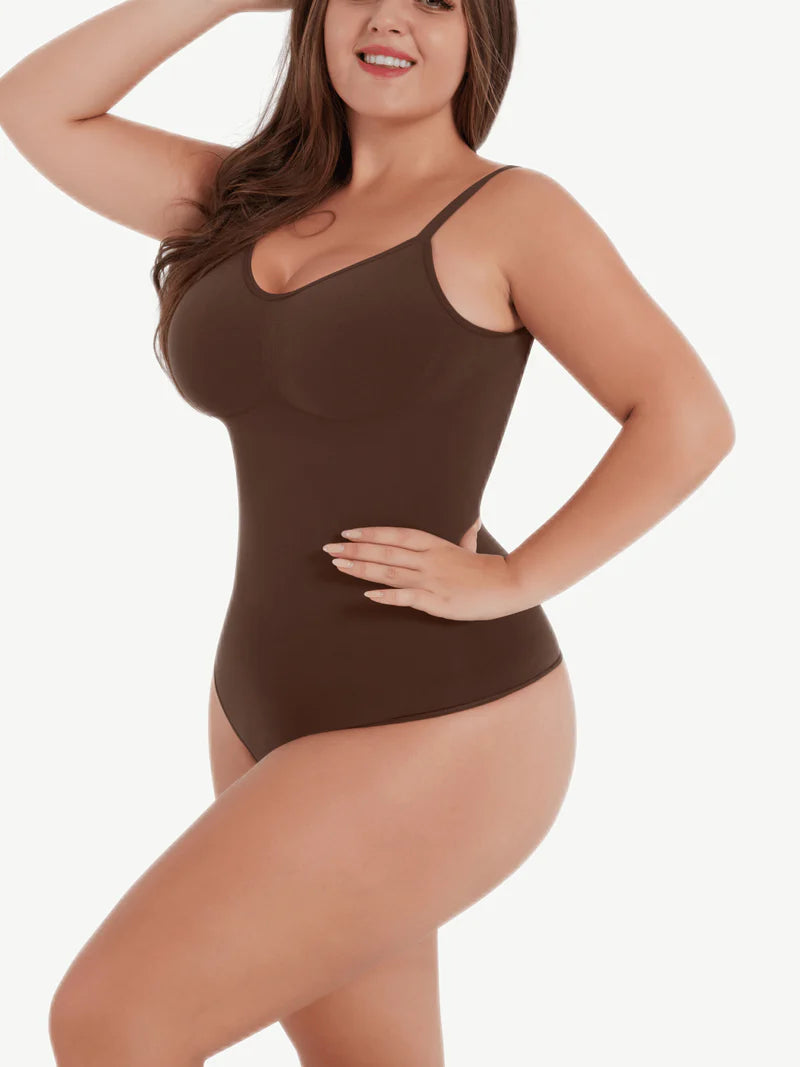 Open Back Thong Body Suit Low Back Seamless Shapewear