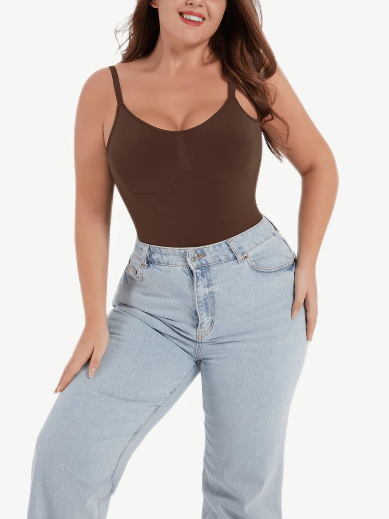 Open Back Thong Body Suit Low Back Seamless Shapewear