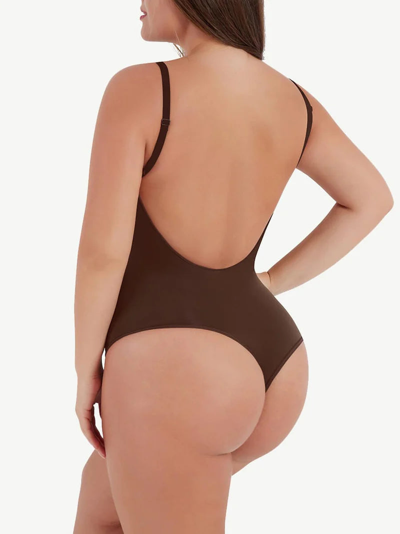 Open Back Thong Body Suit Low Back Seamless Shapewear