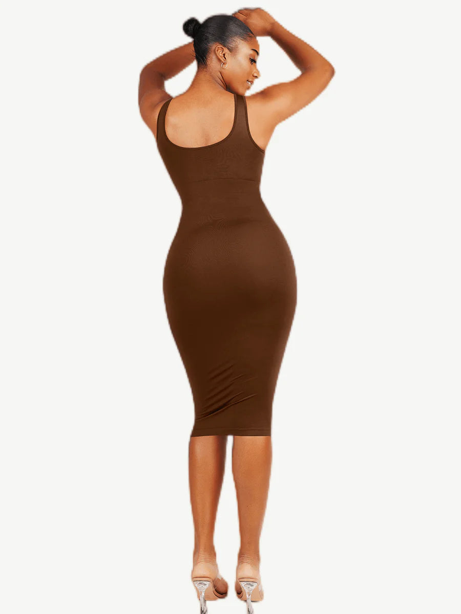 Built-In 360° Contour Seamless Midi Shaping  Dress - Eco-friendly - Women