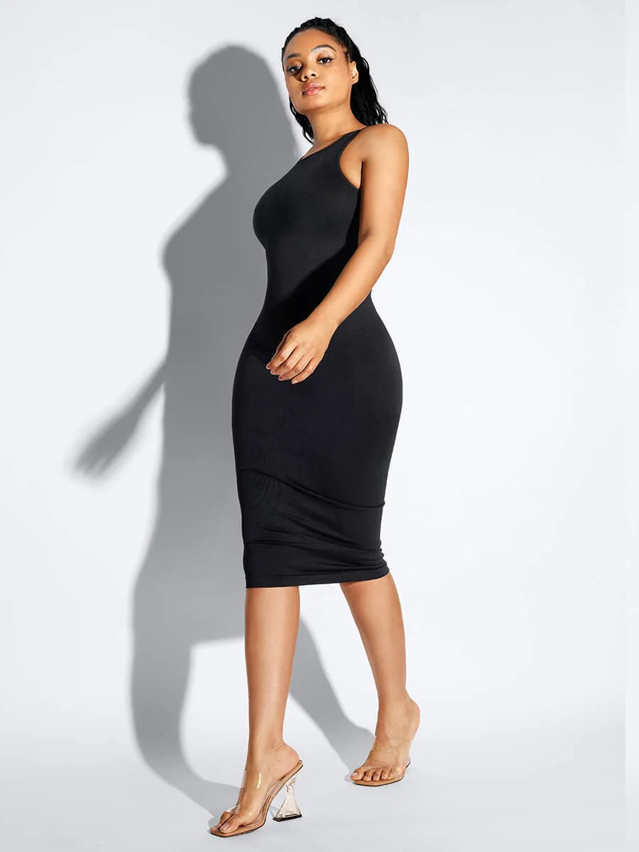 Built-In 360° Contour Seamless Midi Shaping  Dress - Eco-friendly - Women