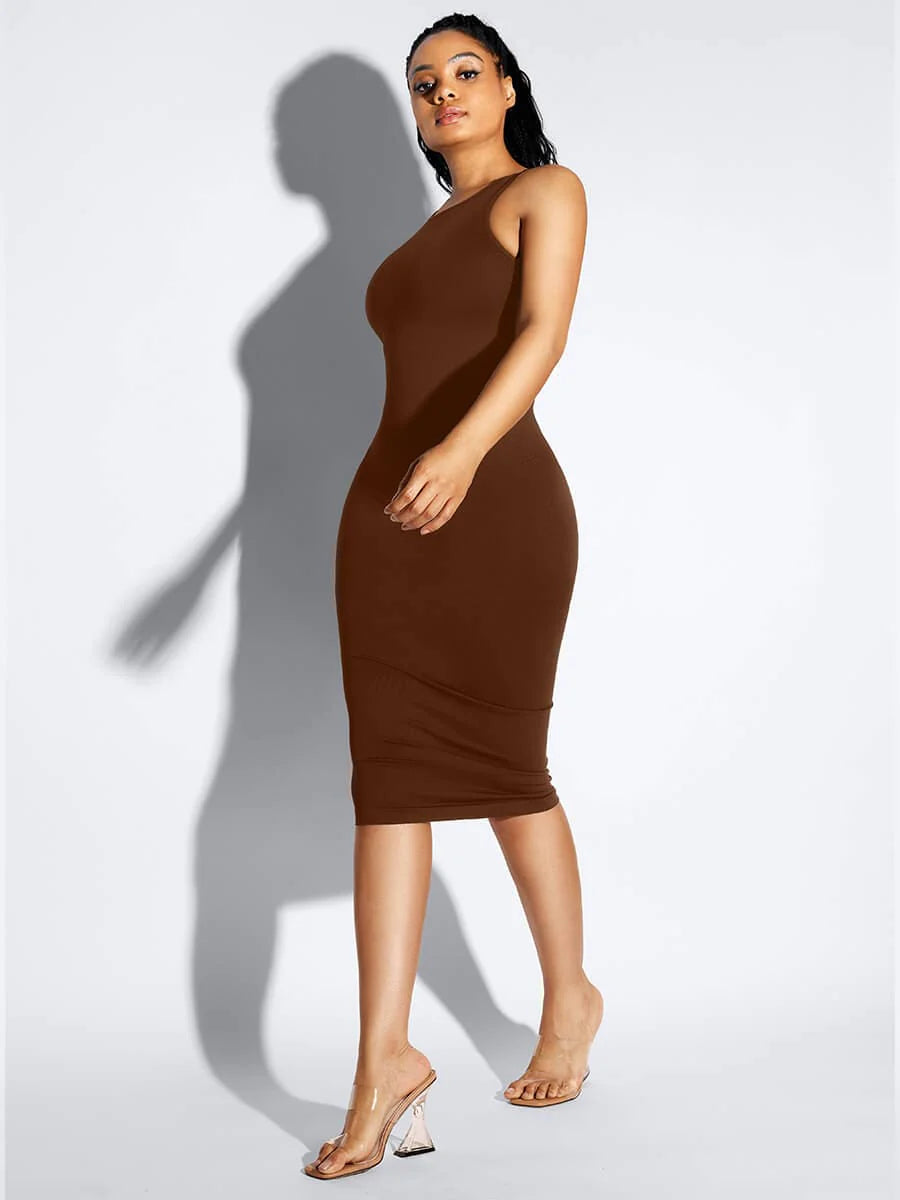 Built-In 360° Contour Seamless Midi Shaping  Dress - Eco-friendly - Women