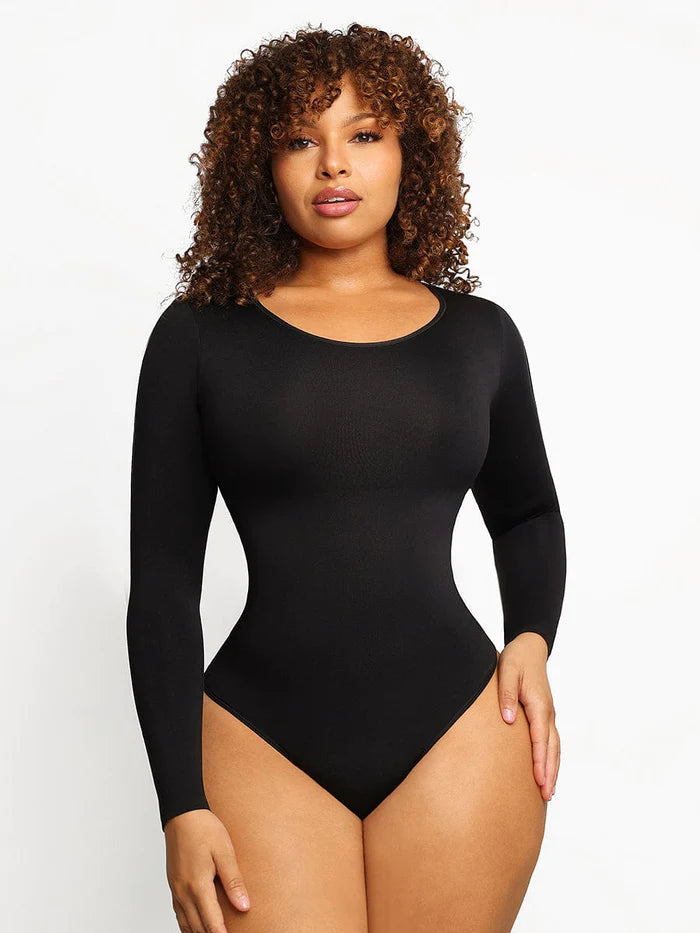 Long Sleeve Round Neck Shaping Top