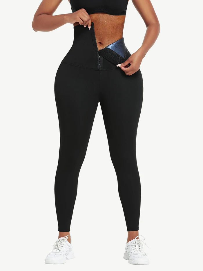 Tummy Sweat Neoprene Butt Lifting Leggings Waist Trainer