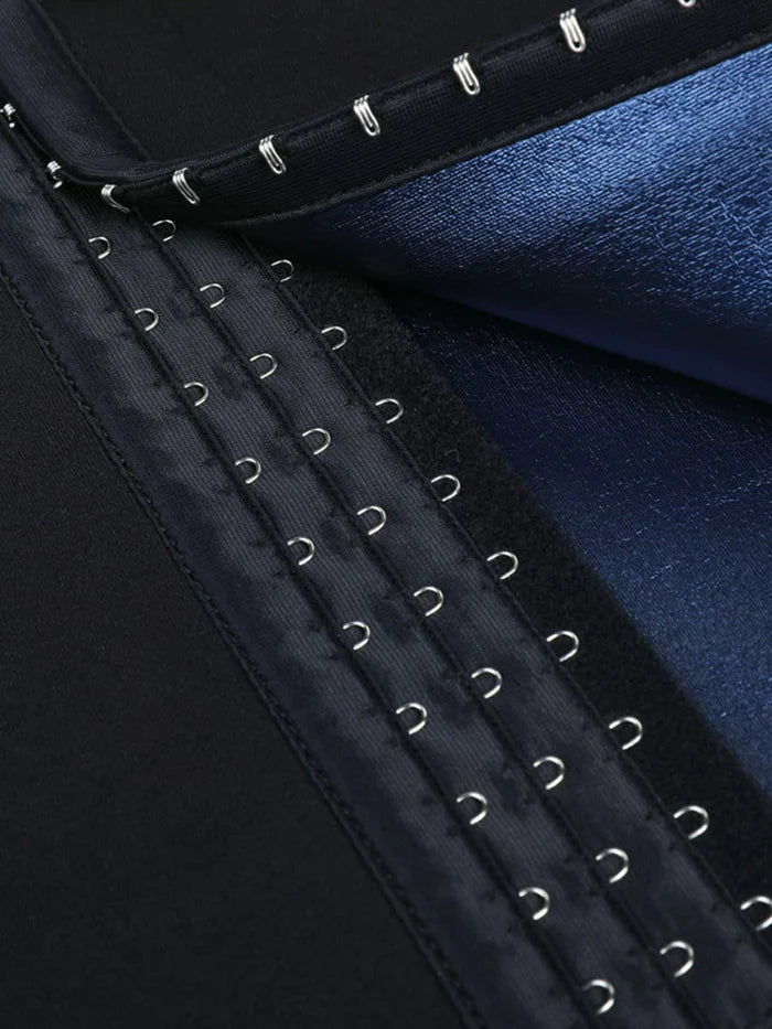 Sweat Neoprene Fat Burning Shapewear Mid-Length Shorts with Hook and Eye Closure