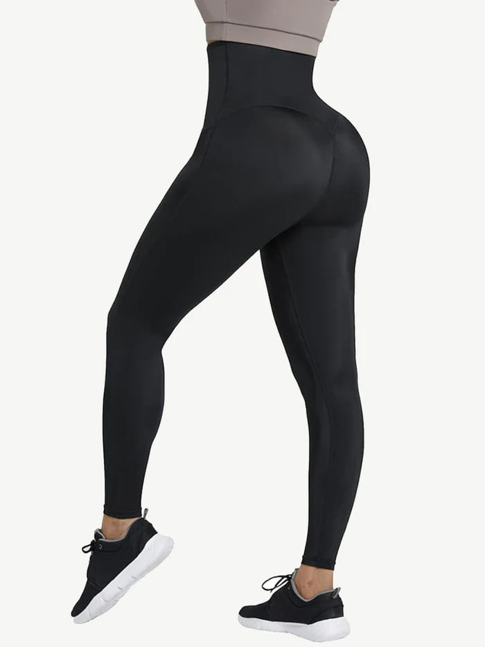 Sweat Neoprene with Wide Waistband  Shapewear Leggings