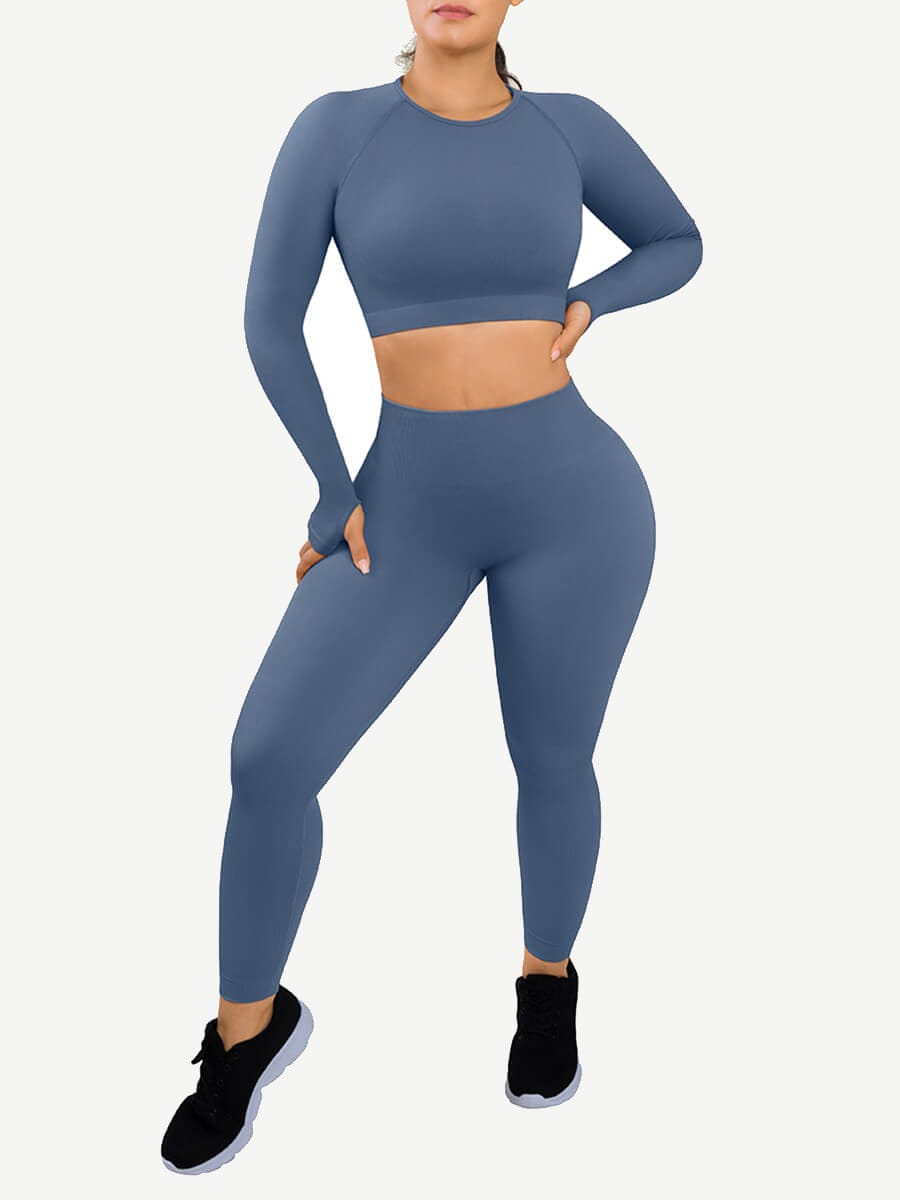🌿 Eco-friendly Long Sleeve Activewear Set