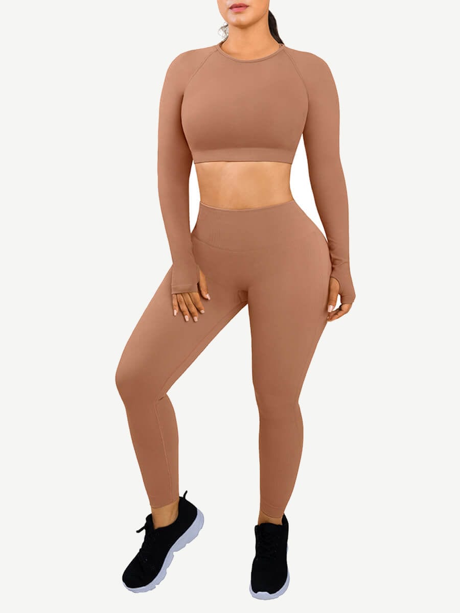 🌿 Eco-friendly Long Sleeve Activewear Set