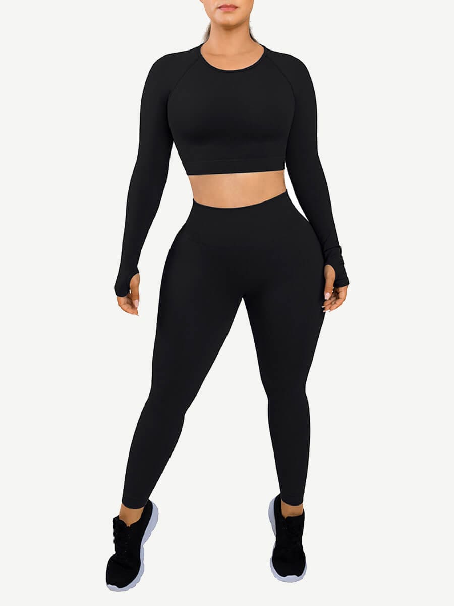 🌿 Eco-friendly Long Sleeve Activewear Set