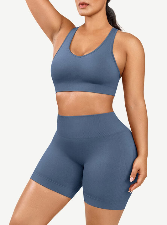 🌿 Eco-friendly V Neck Activewear Set
