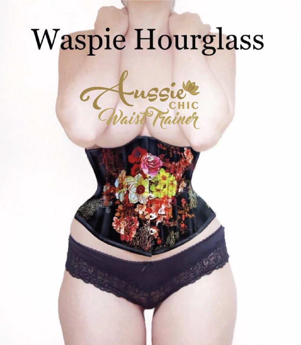 WASPIE HOURGLASS - ORANGE FLORAL