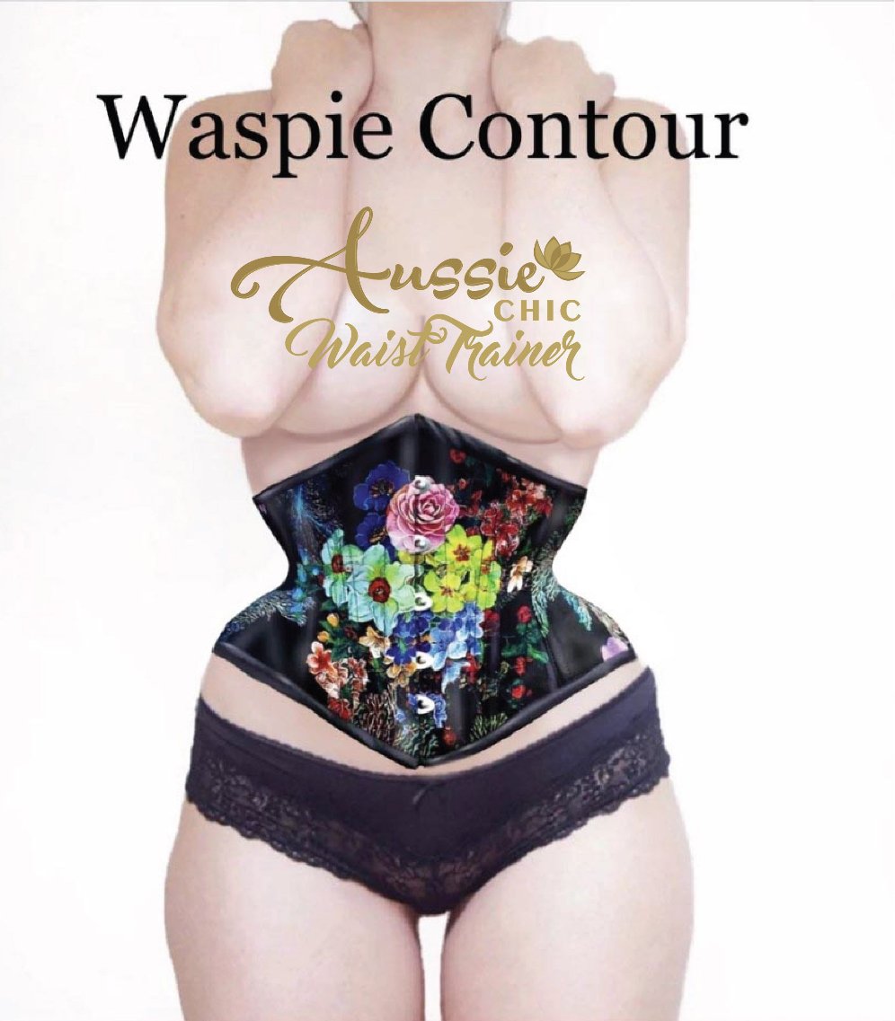 WASPIE CONTOUR  - BLUE FLORAL