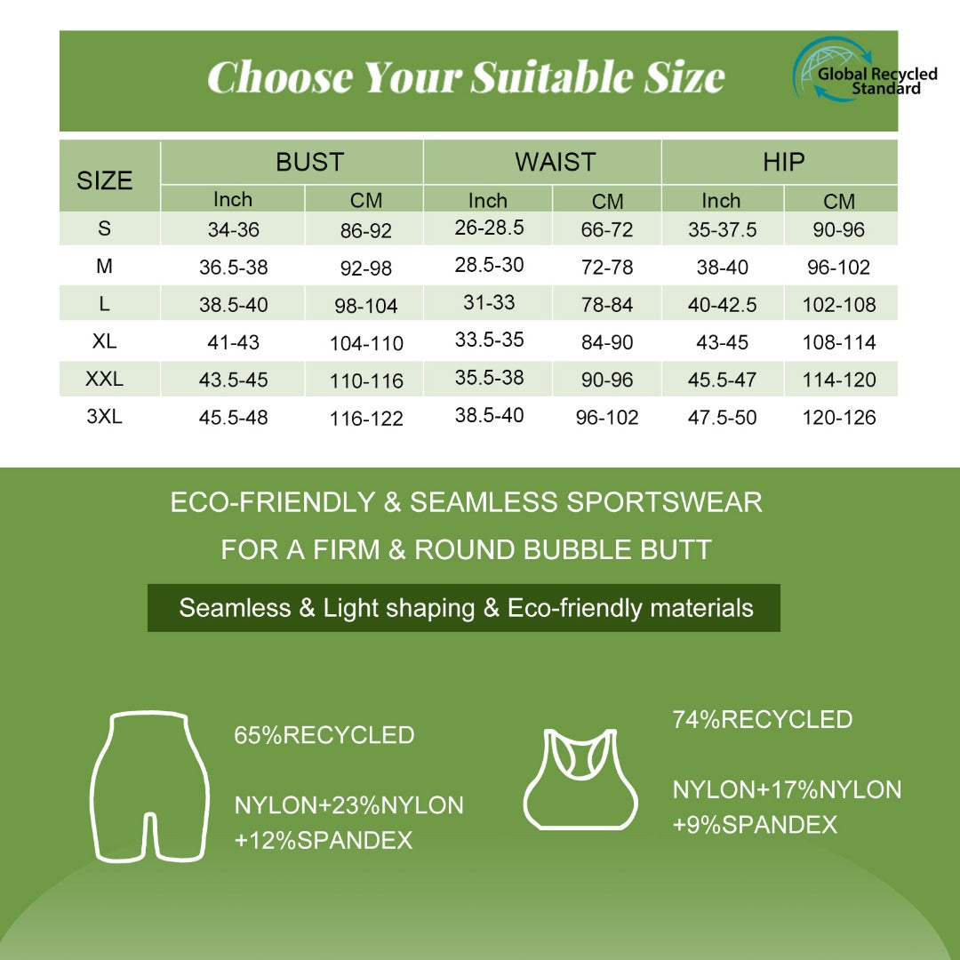 🌿 Eco-friendly V Neck Activewear Set