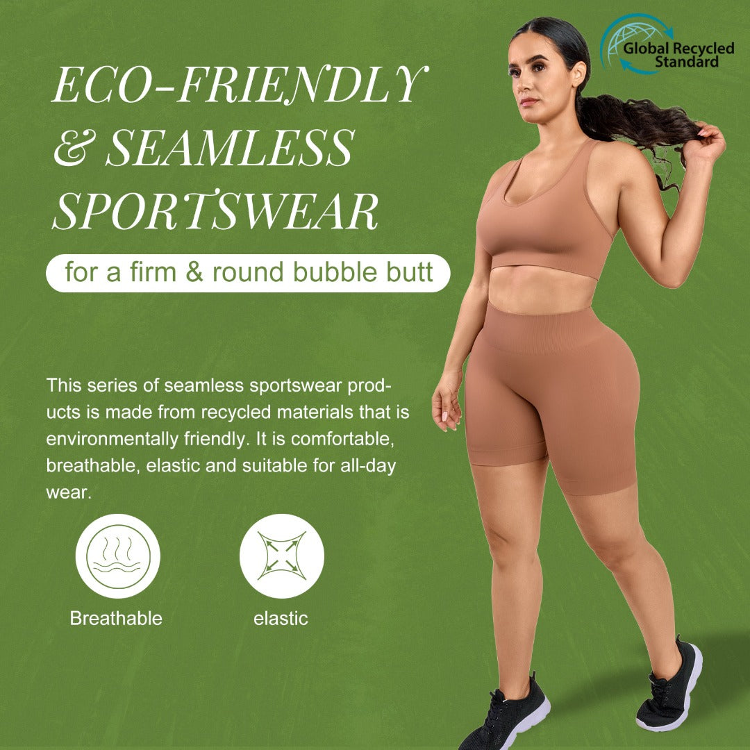 🌿 Eco-friendly V Neck Activewear Set