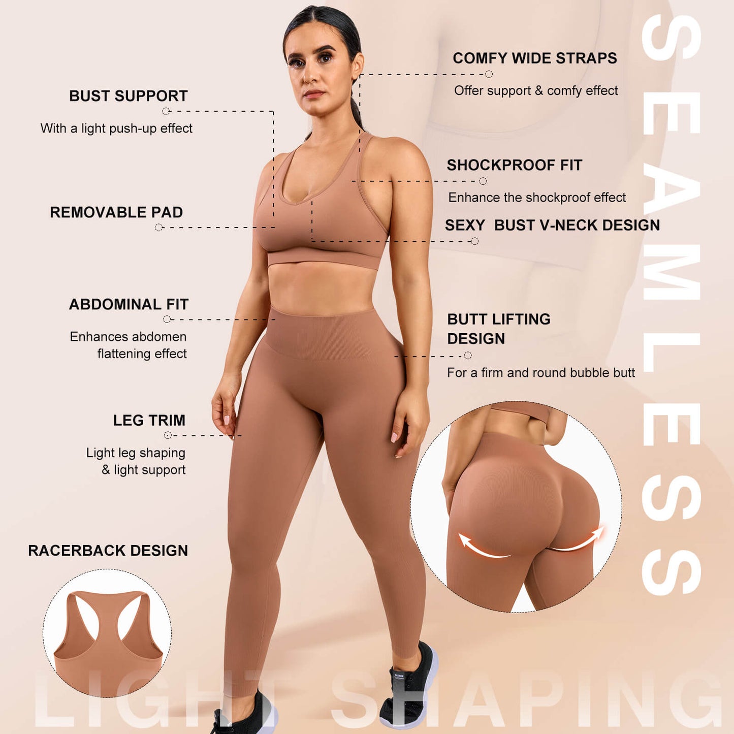 🌿 Eco-friendly Sexy Seamless Activewear Set