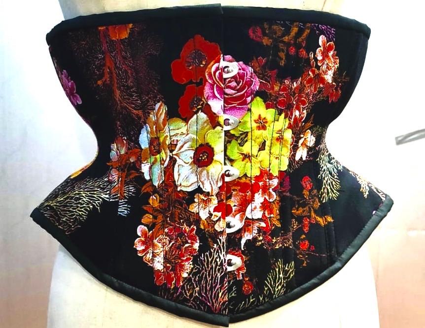 WASPIE HOURGLASS - ORANGE FLORAL