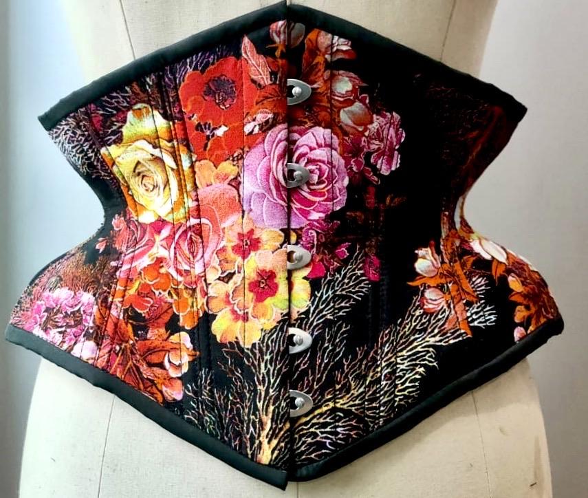 WASPIE CONTOUR - ORANGE FLORAL