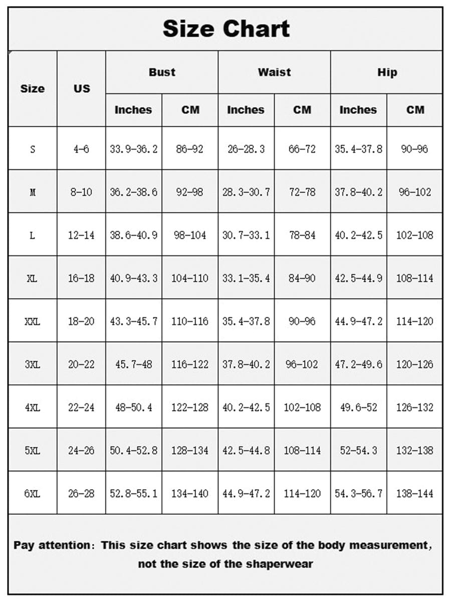 Plus Size Shaper Bodysuit Butt Lifter S - 6XL