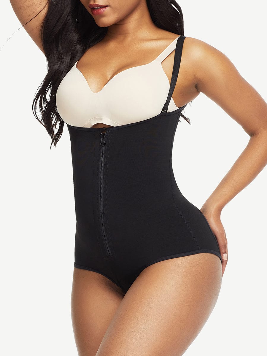 High Waist Butt Lifting Shaper Shorts with Zipper