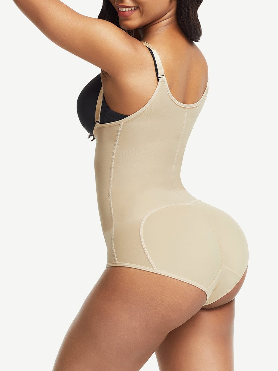 High Waist Butt Lifting Shaper Shorts with Zipper