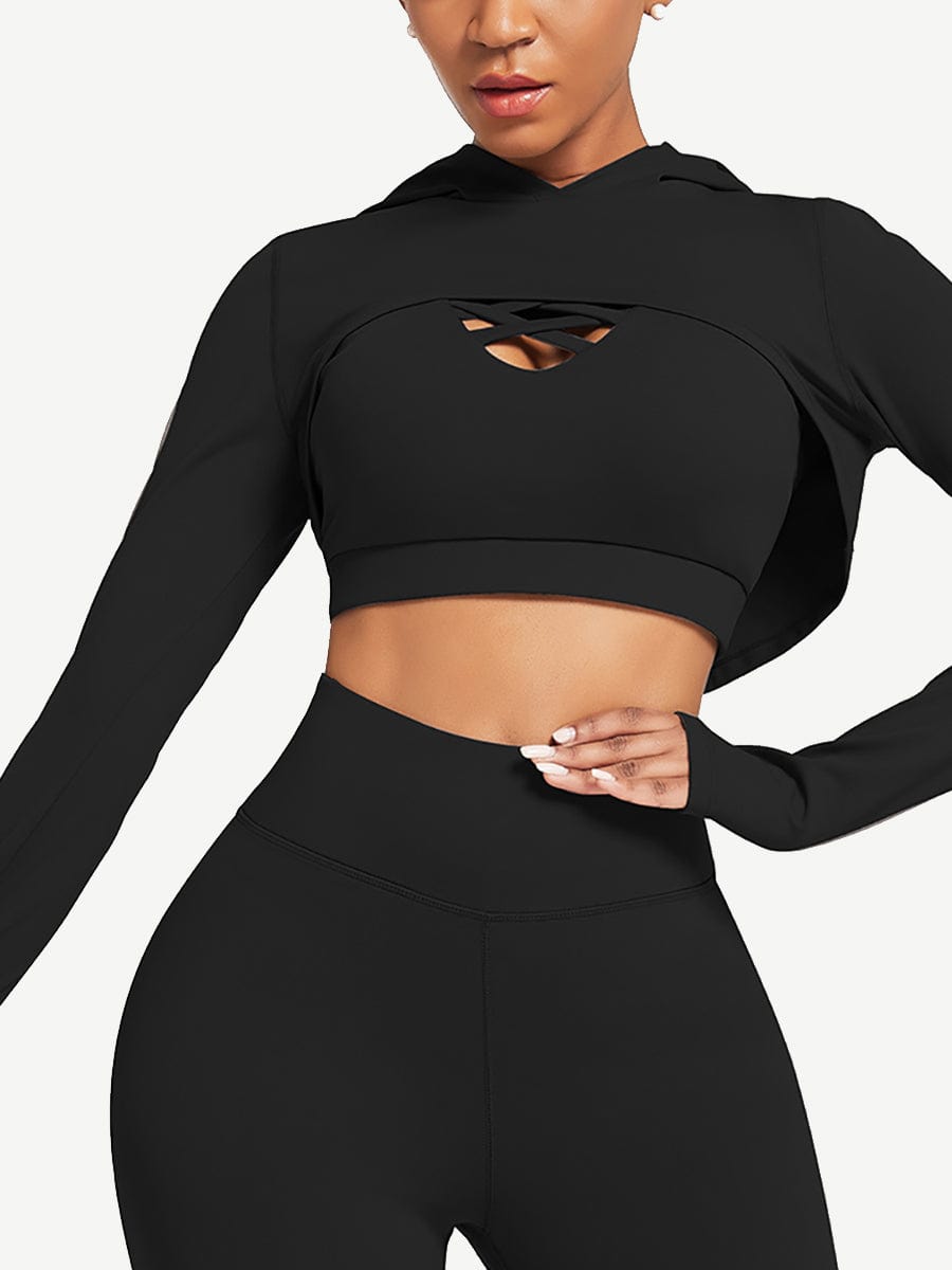 Supreme Fit 3-piece crisscross Yoga Workout Activewear Set for Women