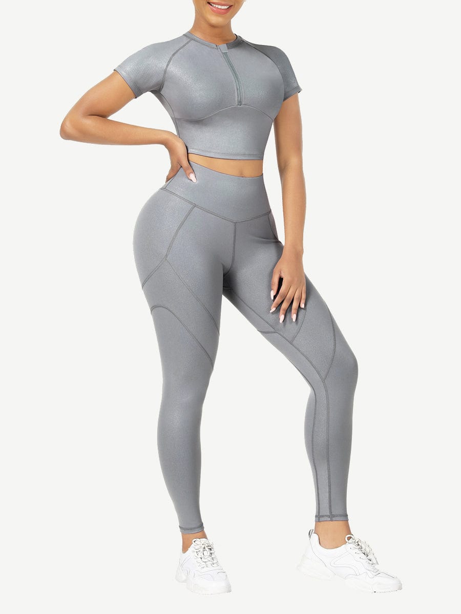 Short Sleeves High Waist Activewear