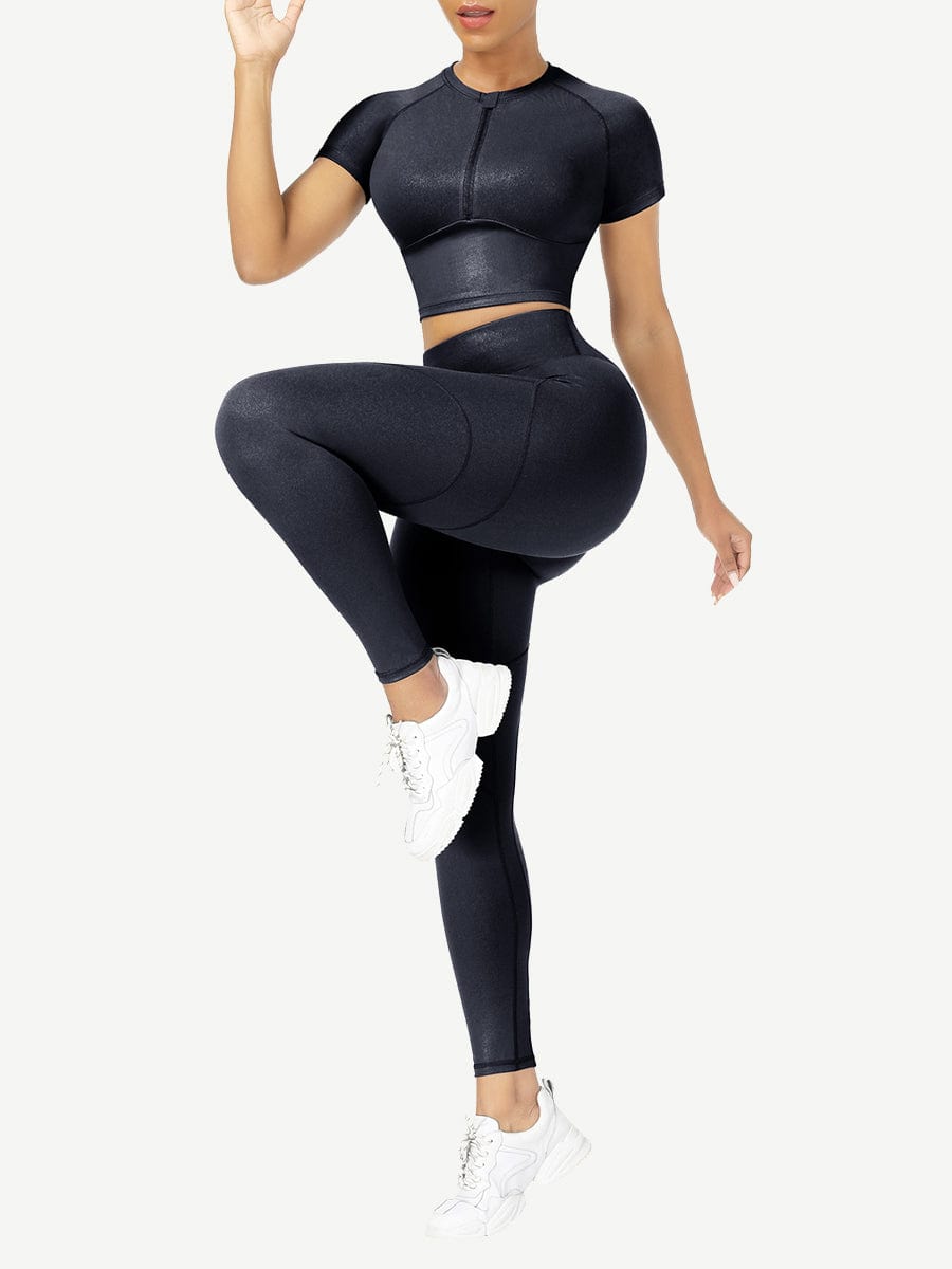 Short Sleeves High Waist Activewear
