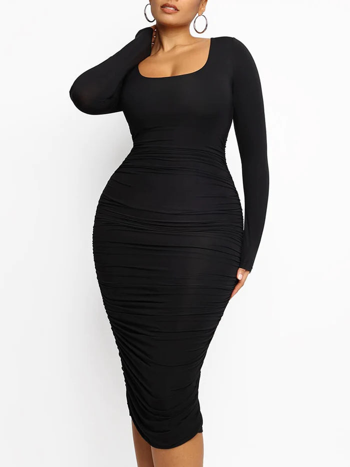 Built-In 360° Smooth Ruched Shaping Dress