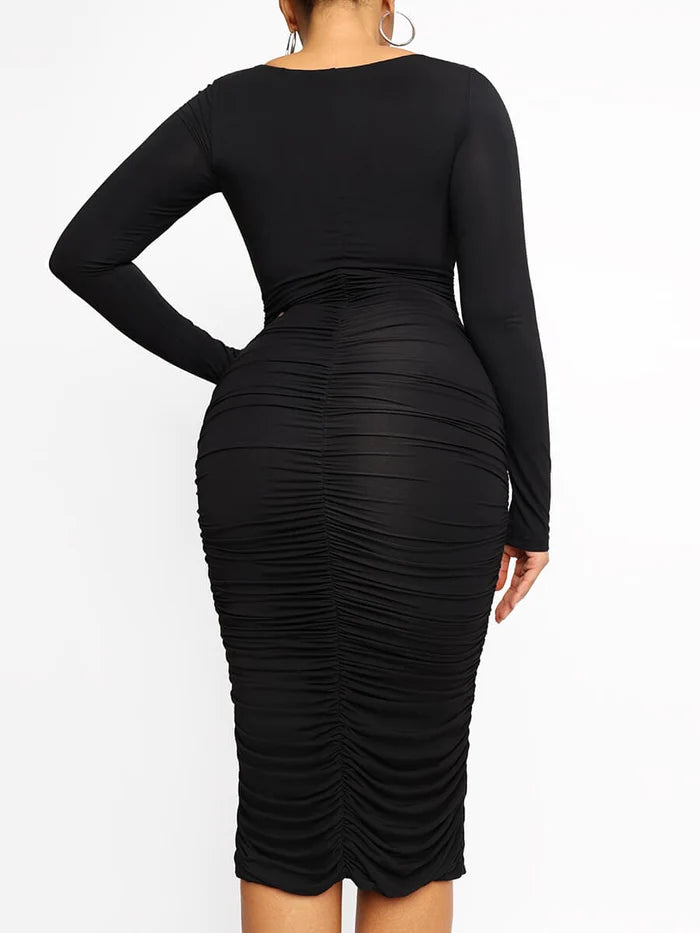 Built-In 360° Smooth Ruched Shaping Dress