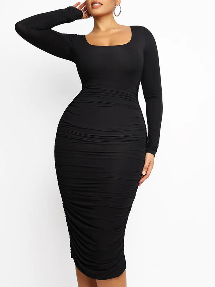 Built-In 360° Smooth Ruched Shaping Dress