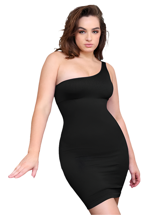 🌿 Eco-friendly One-shoulder Seamless Shaper Dress