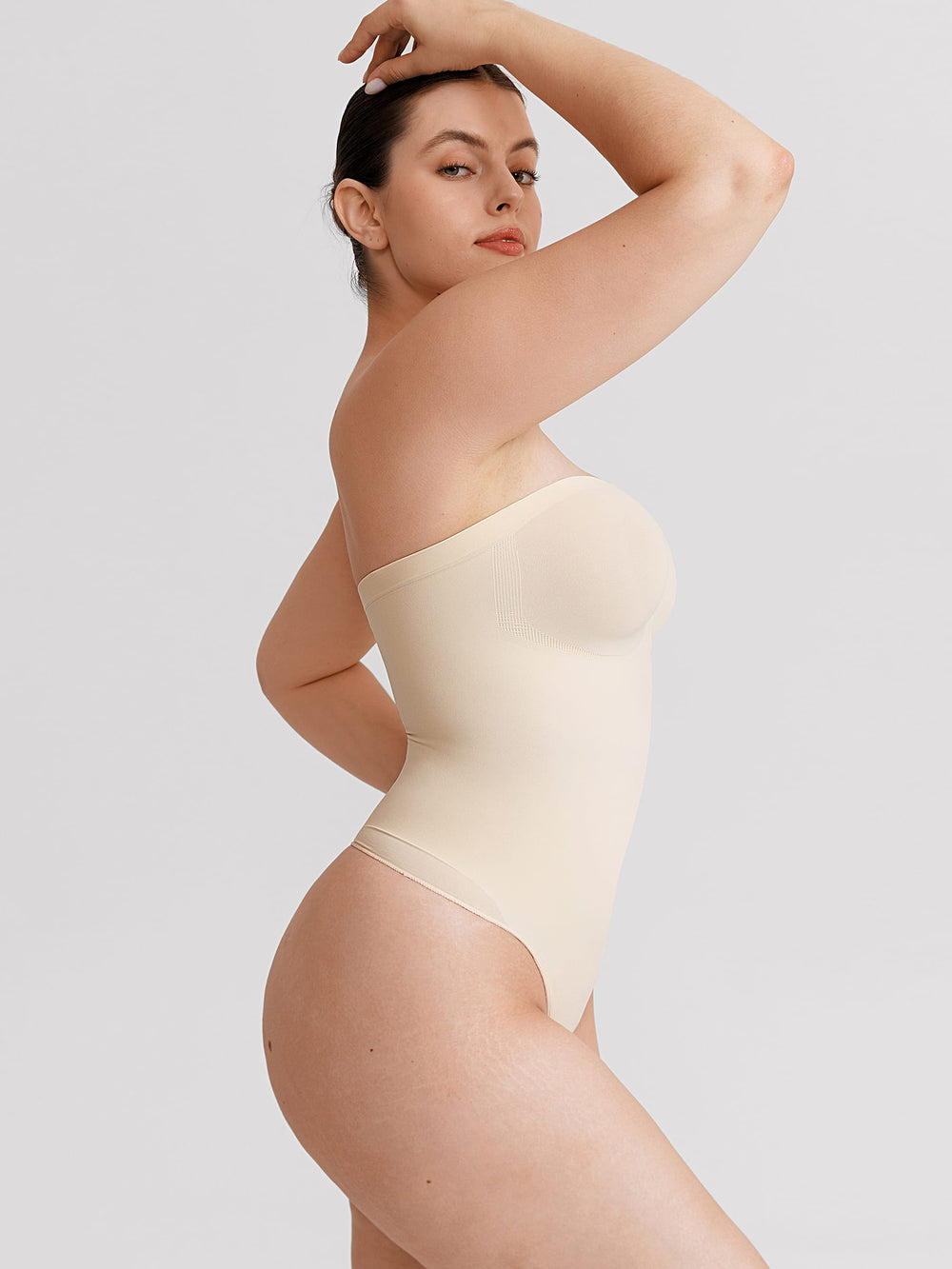 Seamless Strapless Thong Bodysuit