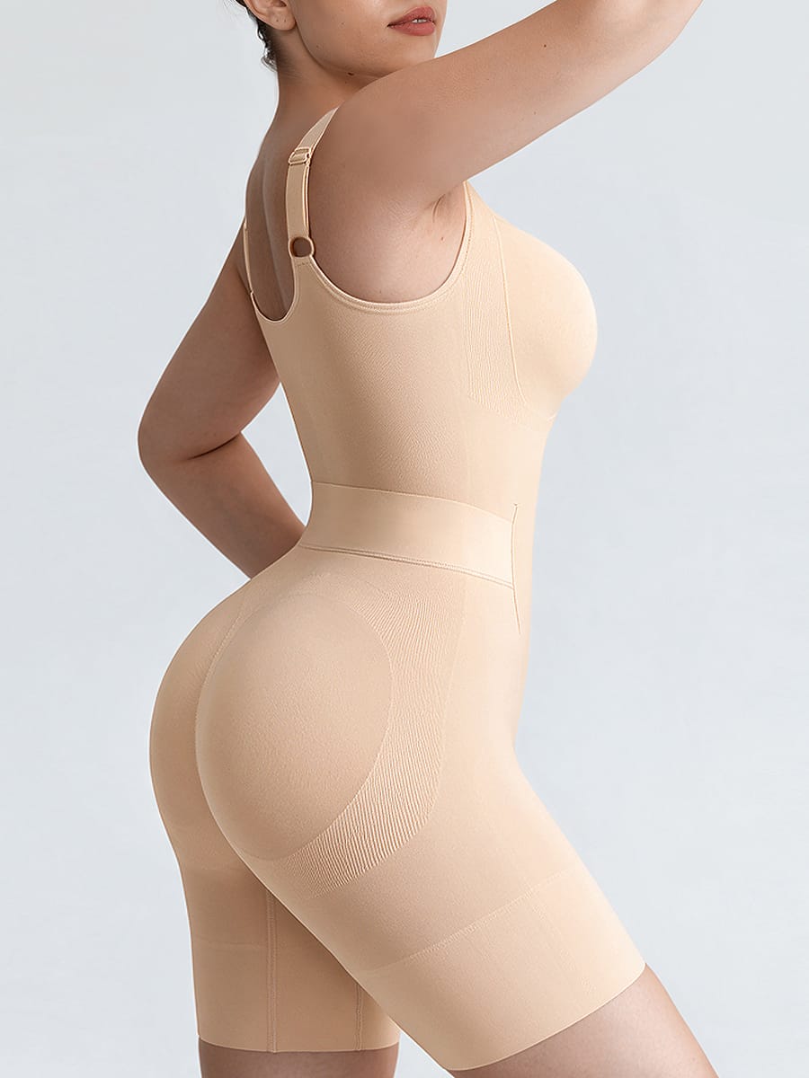 Seamless Open-Back Butt-Lifting Shapewear Bodysuit for Everyday Comfort