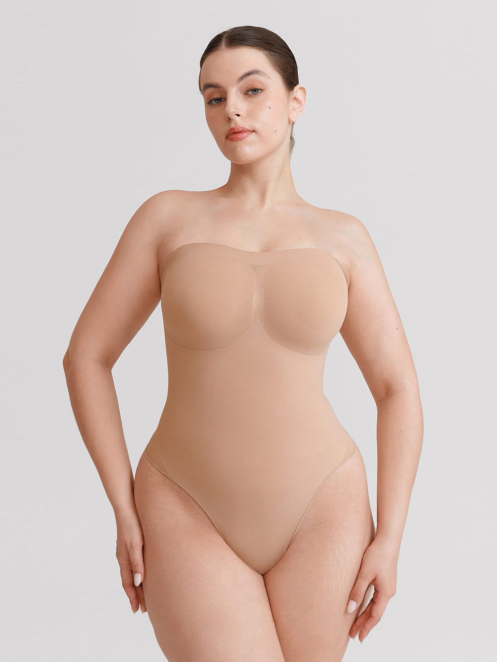 Seamless Strapless Thong Bodysuit