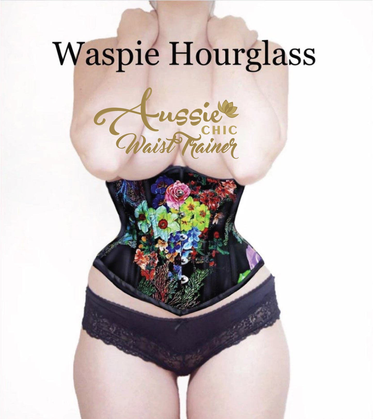 WASPIE HOURGLASS - BLUE FLORAL