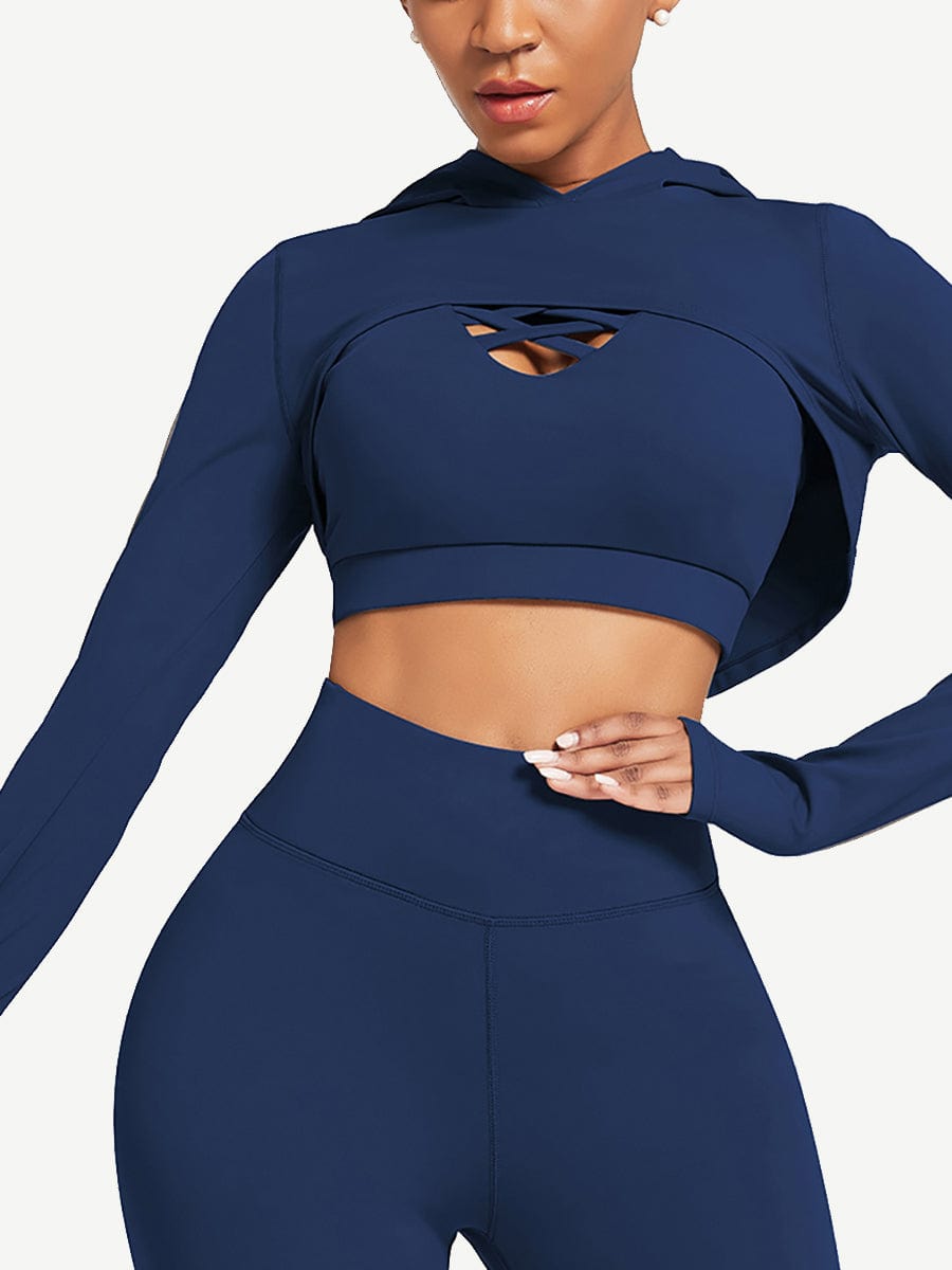 Supreme Fit 3-piece crisscross Yoga Workout Activewear Set for Women