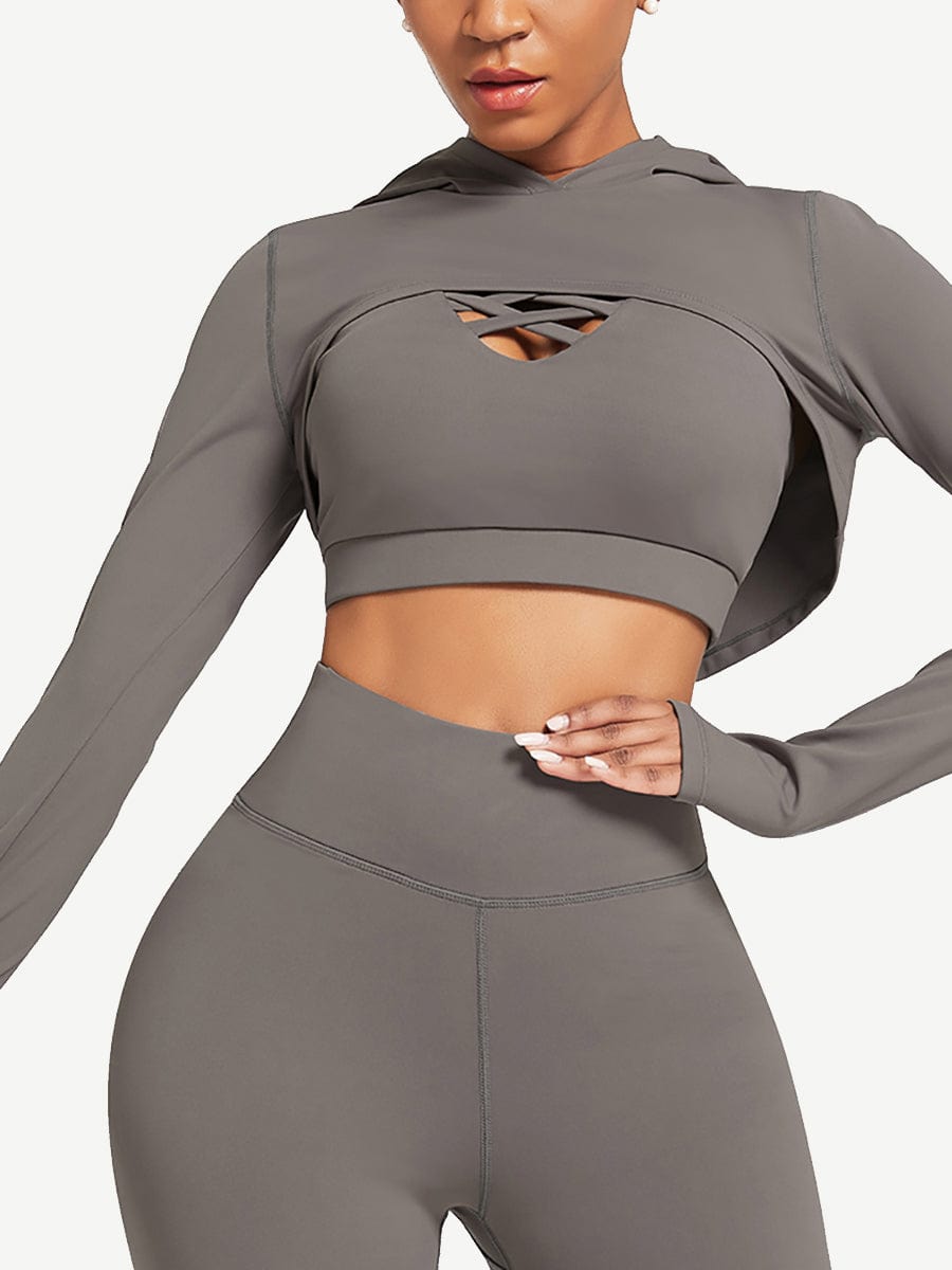 Supreme Fit 3-piece crisscross Yoga Workout Activewear Set for Women