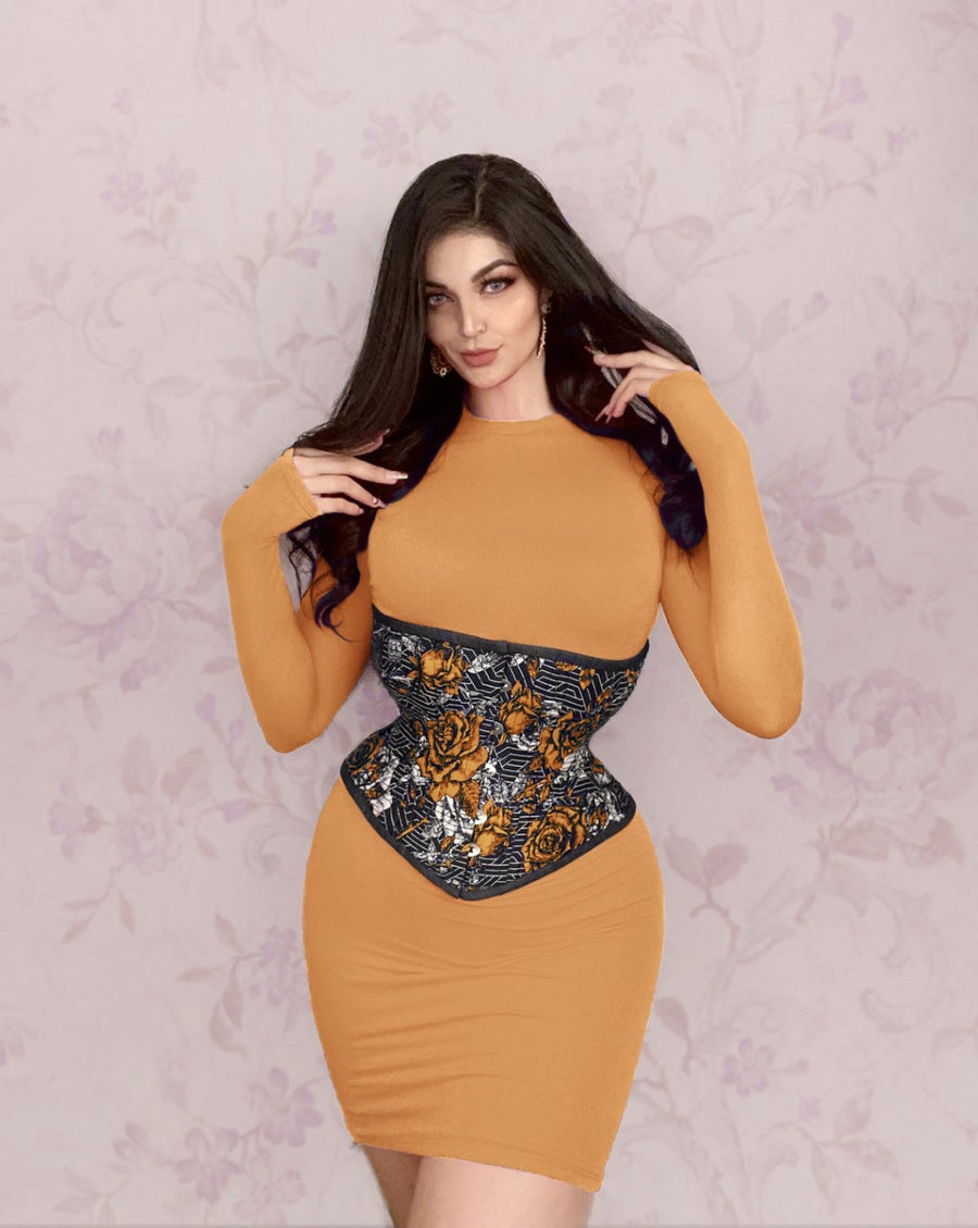 BUTTER SCOTCH MONOCHROME WAIST TRAINER CORSET AUSSIE CHIC